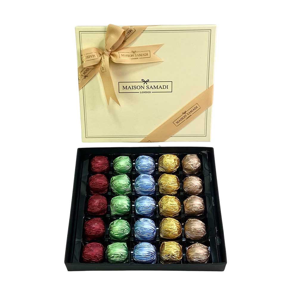 Luxury Assorted Chocolate Truffles Gift Box, Large, 25 Pieces