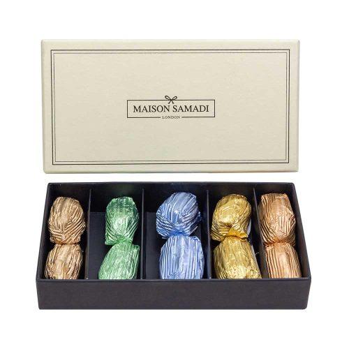 Assorted Chocolate Coated Stuffed Dates, 10 pcs