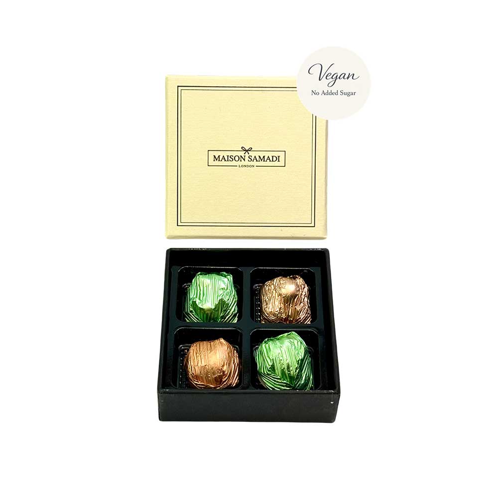 Chocolate Coated Rocher Gift Box, 4 pcs - Vegan