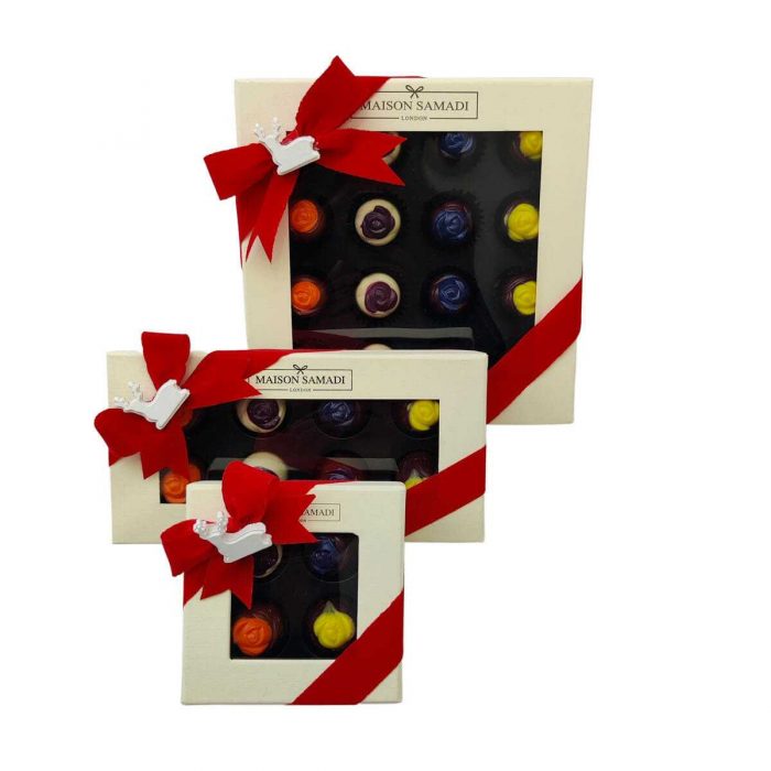Assorted Ganache Chocolate Roses Gift Box