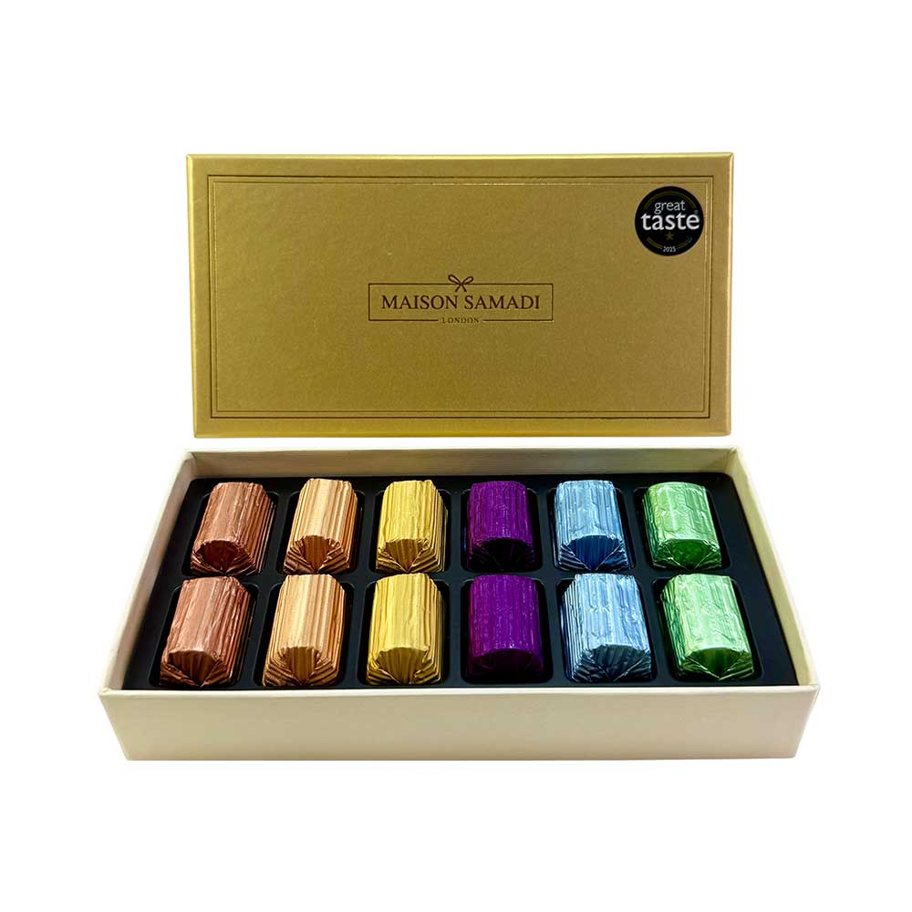 Assorted Dark Chocolate Gift Box, 12 pcs