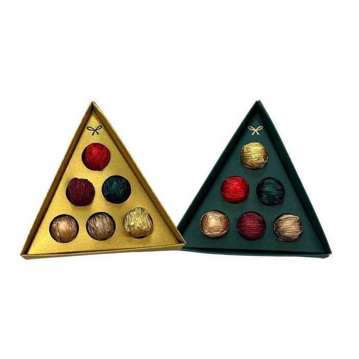 Luxury Christmas Tree Style Gift Box With Chocolate Truffles
