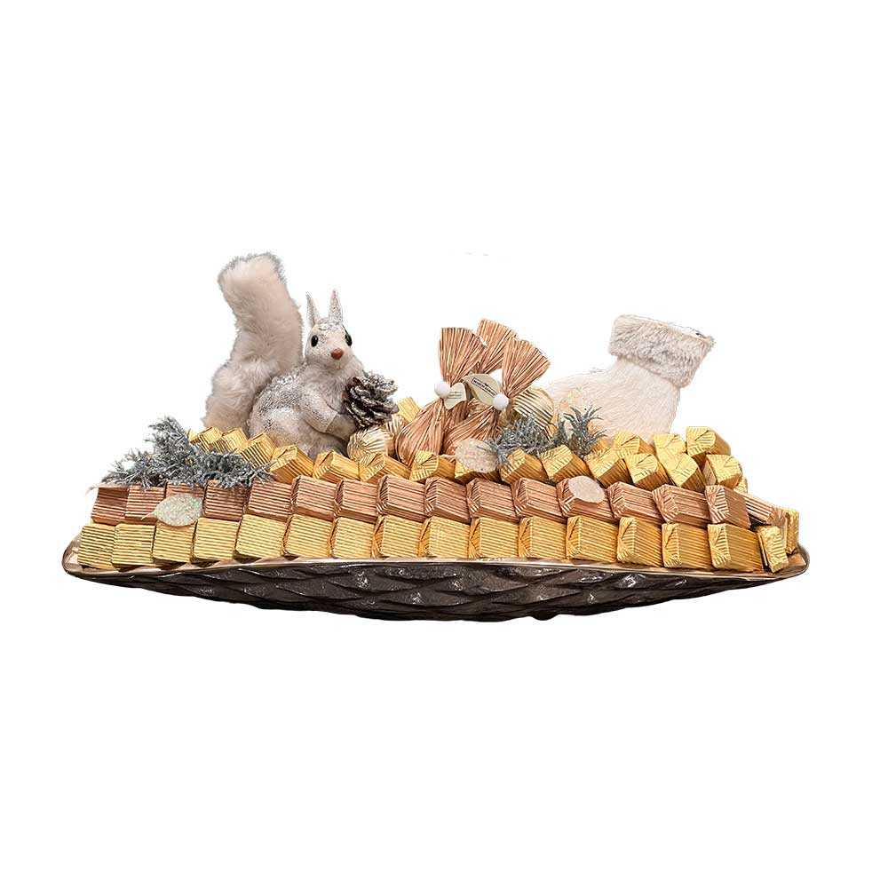 Charming Lucky Squirrel Christmas Arrangement with Signature Chocolates