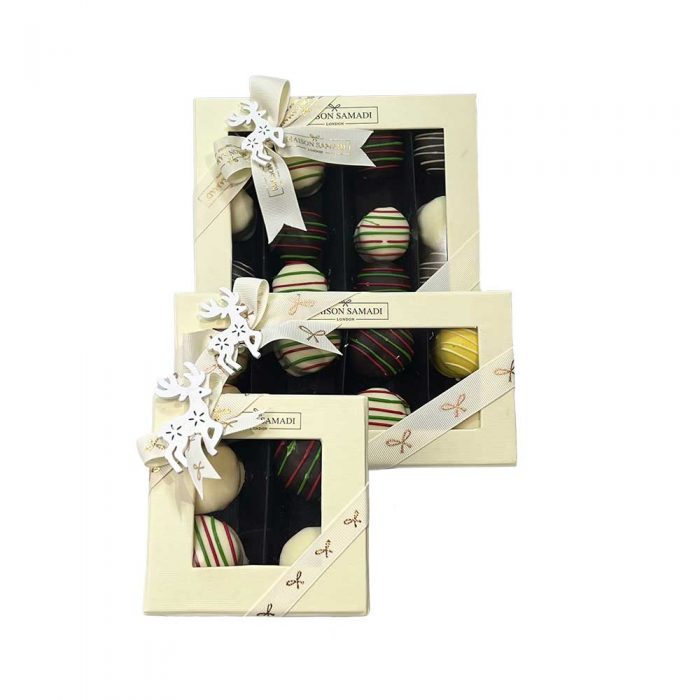 Assorted Petit Gateaux (Mini Cakes) Christmas Gift Box