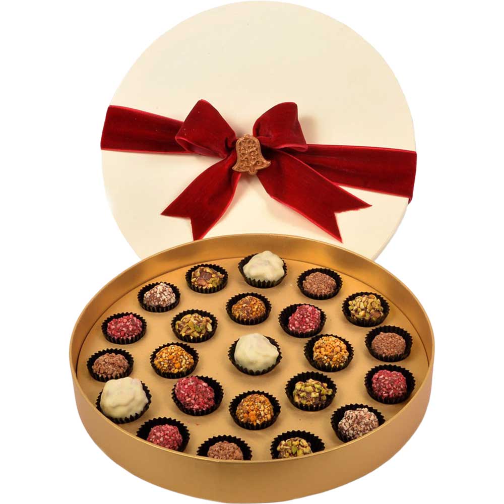Assorted Christmas Chocolate Green Round Gift Box