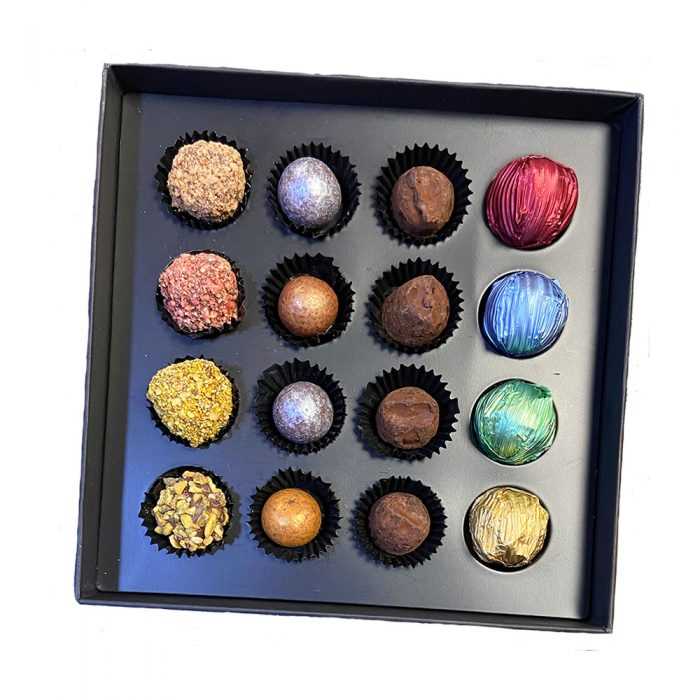 Best of Maison Chocolate Truffles Selection in Gift Box, Ivory- 16 pieces for Valentine