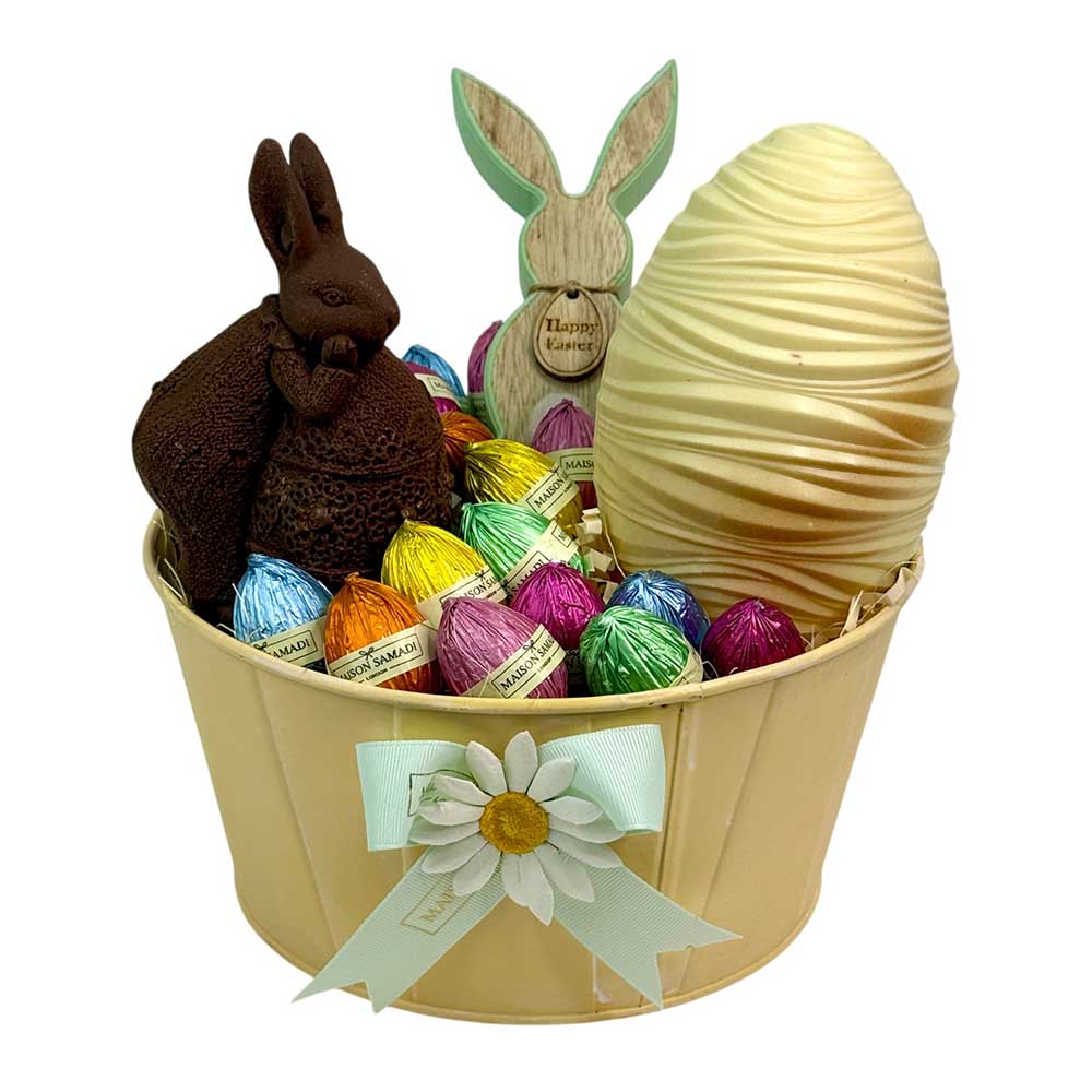 Extra Large Easter Egg Arrangement in Metal Bucket