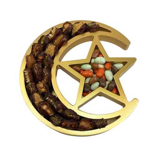 Iftar Mubarak Crescent & Star Tray