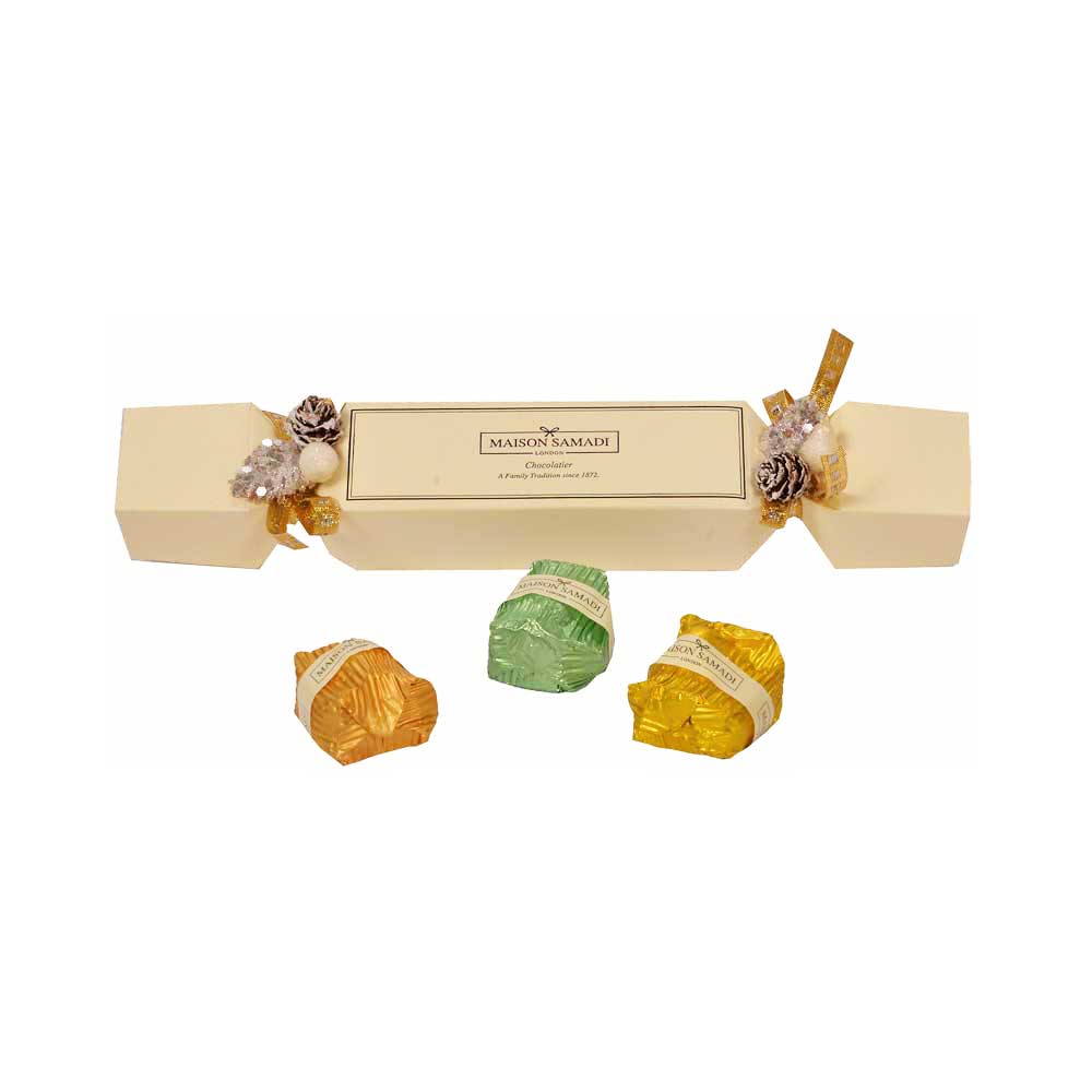 One Luxury Christmas Cracker with Rocher Chocolate, 3 pcs