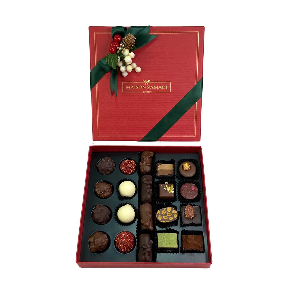 Assorted Couture Chocolate Red Christmas Gift Box, 20pcs