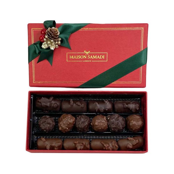 Assorted Couture Chocolate Logs & Truffles Gift Box, 14 pcs