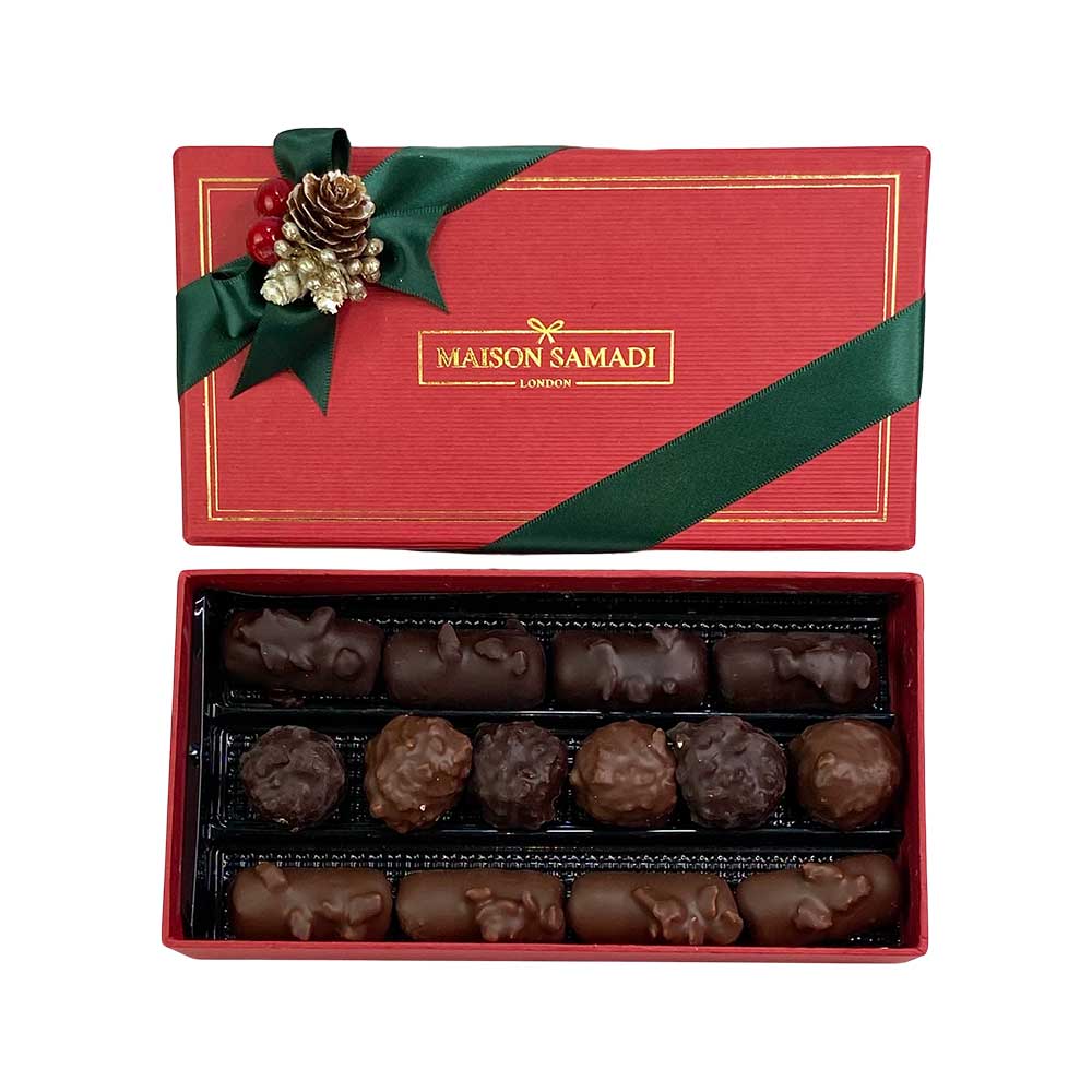 Assorted Couture Chocolate Logs & Truffles Gift Box, 14 pcs