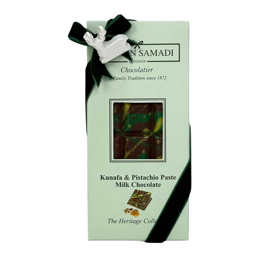 Kunafa (Knafeh) & Pistachio Dubai Viral Milk Chocolate bar, 110 g- Christmas