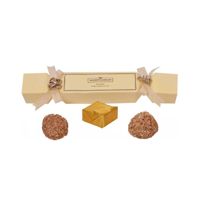One Christmas Cracker with Praline Chocolate Truffles, 3 pcs