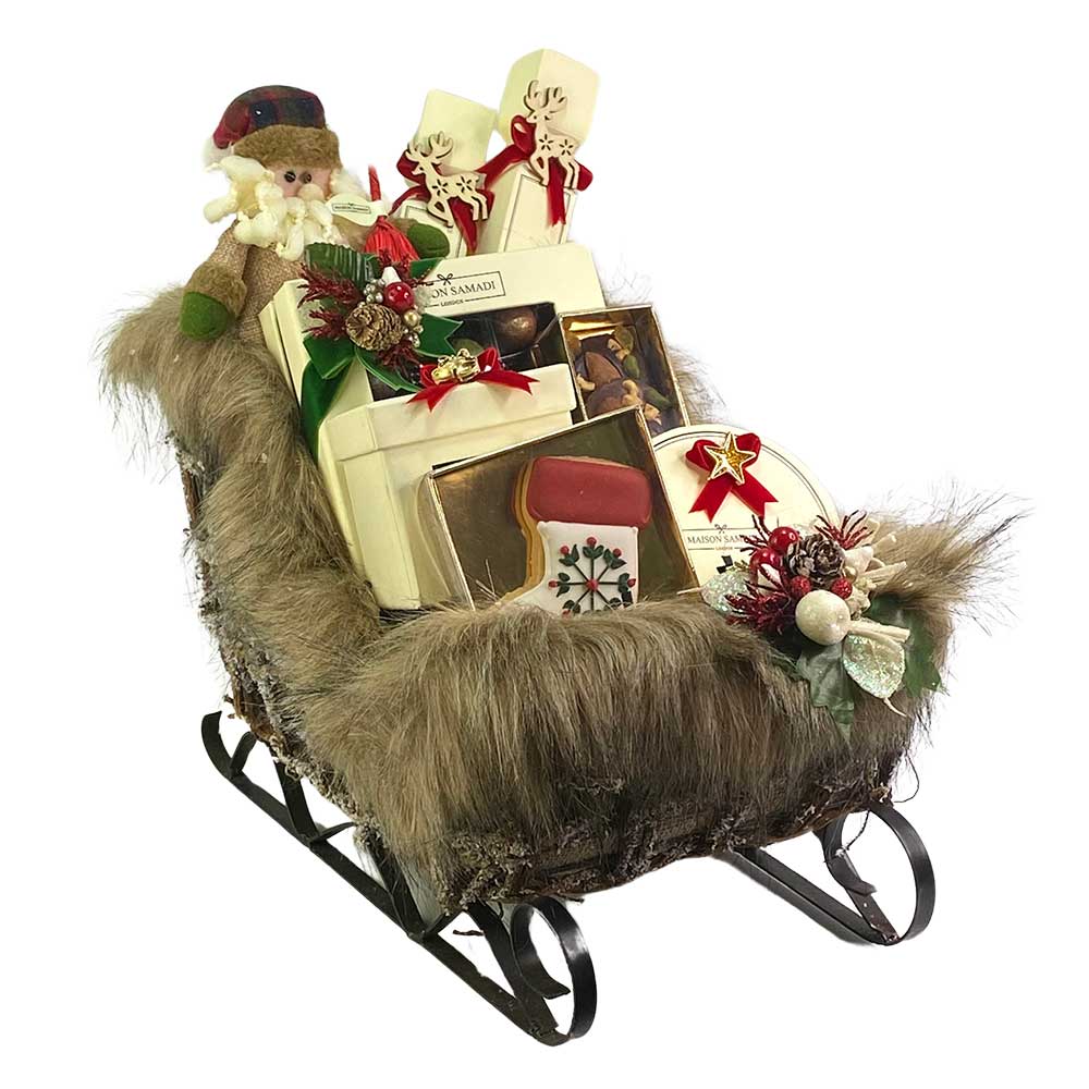 Red Xmas Sleigh Christmas Arrangement