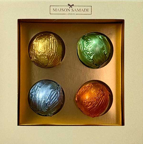 Luxury Assorted Chocolate Truffles Gift Box 4 pcs a