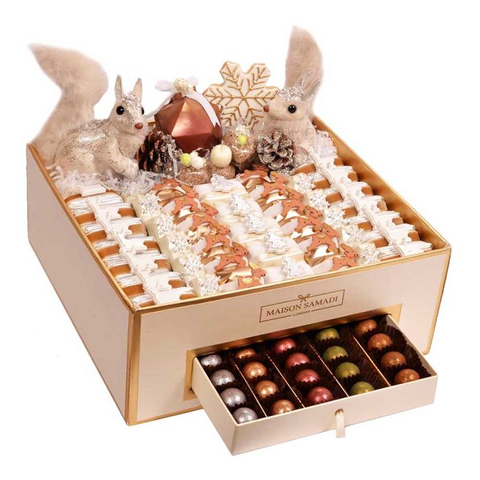 Lucky Squirrel Christmas Arrangement