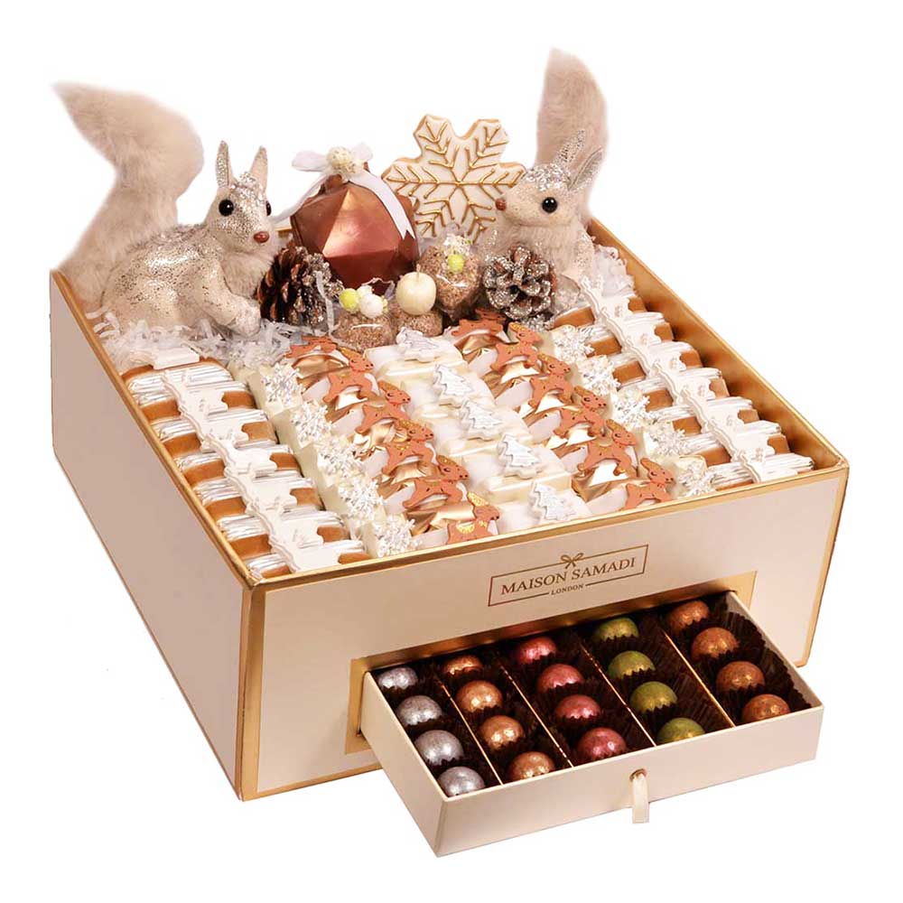 Lucky Squirrel Christmas Arrangement