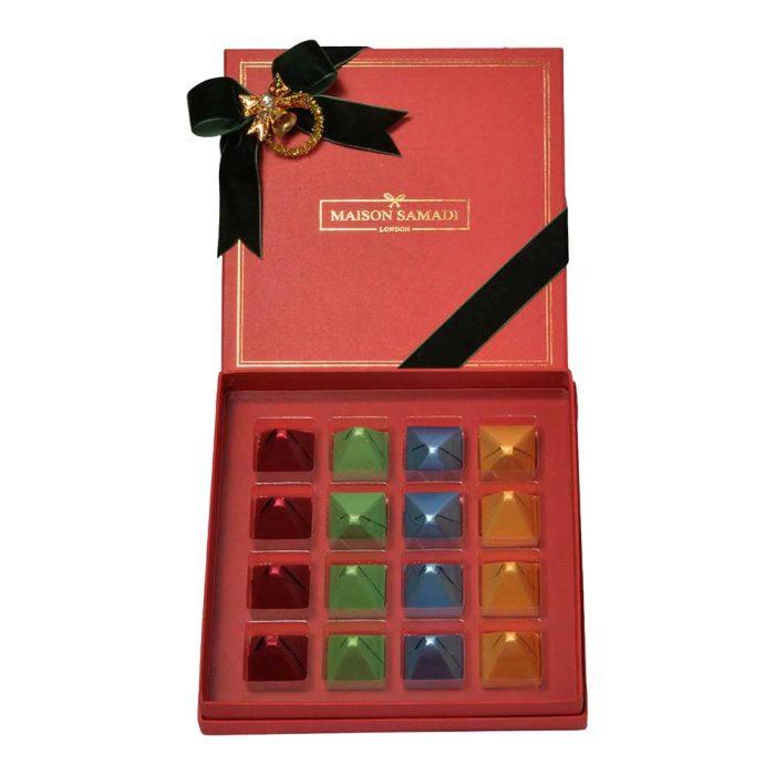 The Plaisir Assorted Christmas Chocolate Gift Box, 16 pcs