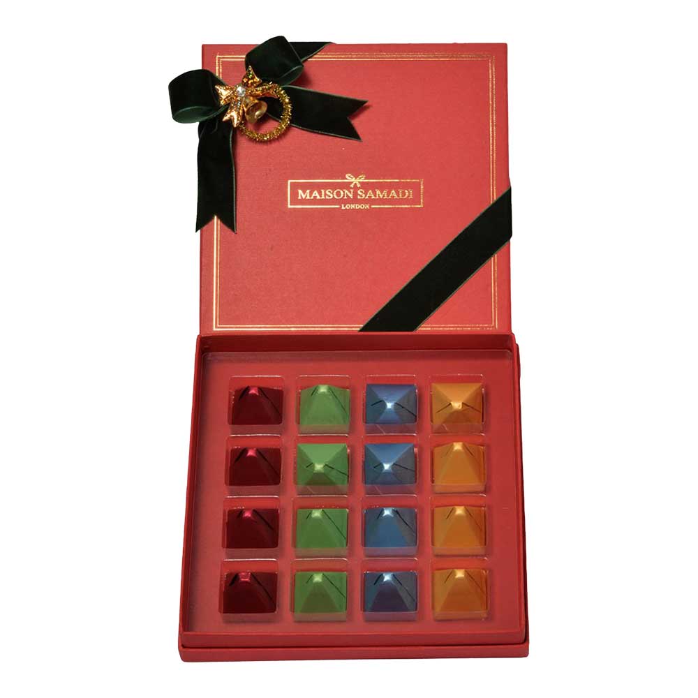 The Plaisir Assorted Christmas Chocolate Gift Box, 16 pcs