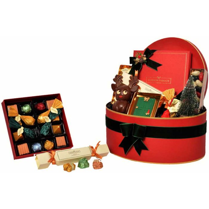 Red Oval Christmas Hamper - Image 2