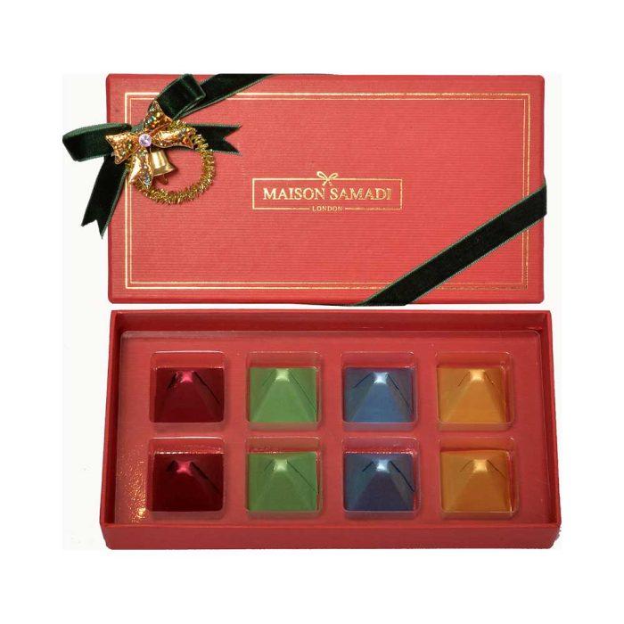 The Plaisir Assorted Christmas Chocolate Gift Box, 8 pcs