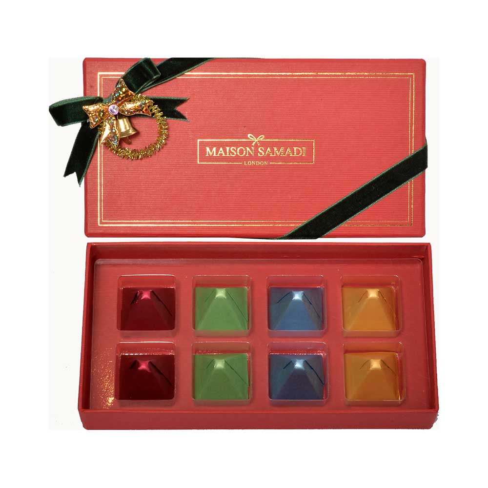 The Plaisir Assorted Christmas Chocolate Gift Box, 8 pcs