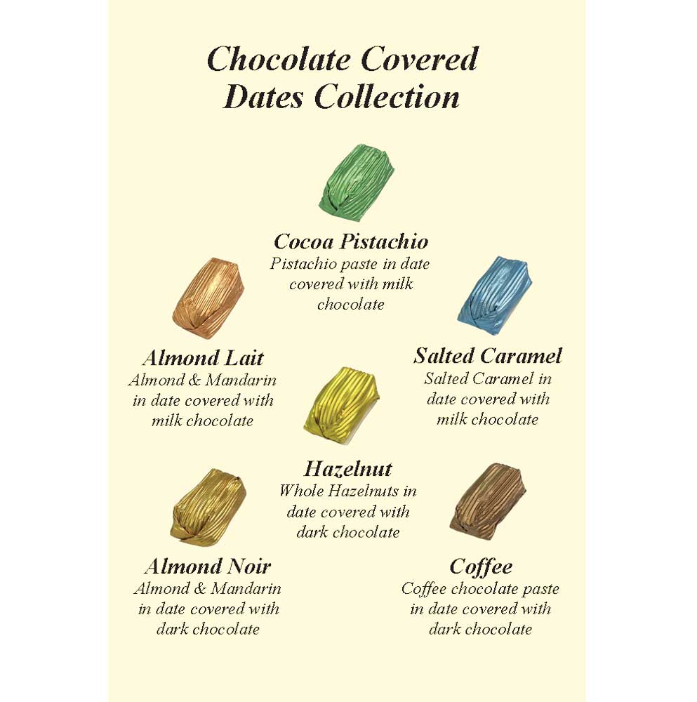 Assorted Chocolate Coated Stuffed Dates, 16 pcs 3 Assorted Chocolate Coated Stuffed Dates, 16 pcs - Image 3