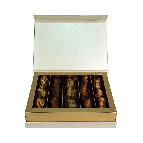 Assorted Stuffed Dates in Arcade Gift Box, 15 pcs