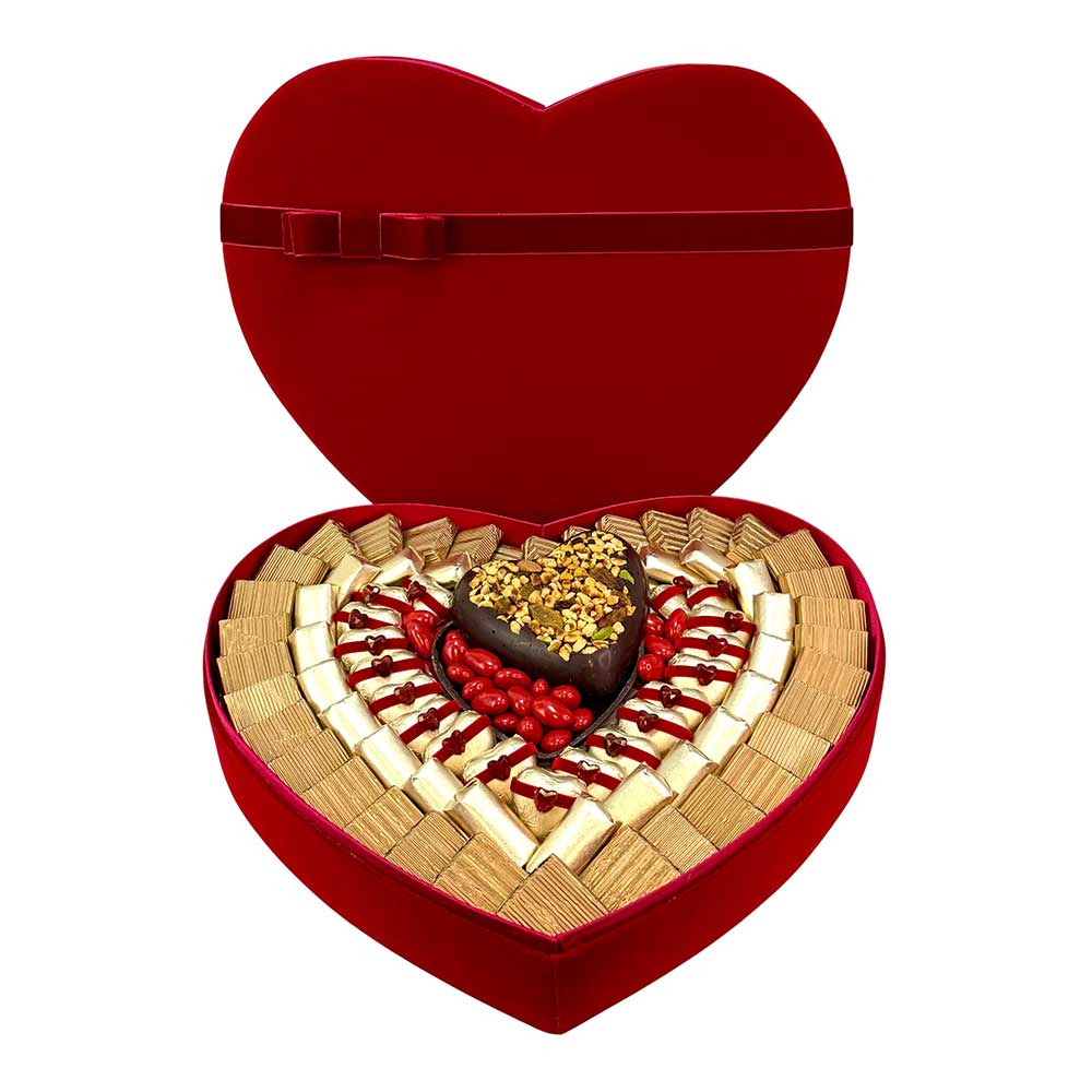 Ultimate Love: Luxury Valentine's Day Chocolate In a Giant Velvet Heart Gift Box