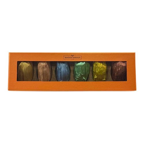 Assorted Chocolate Coated Stuffed Dates, 6 pc
