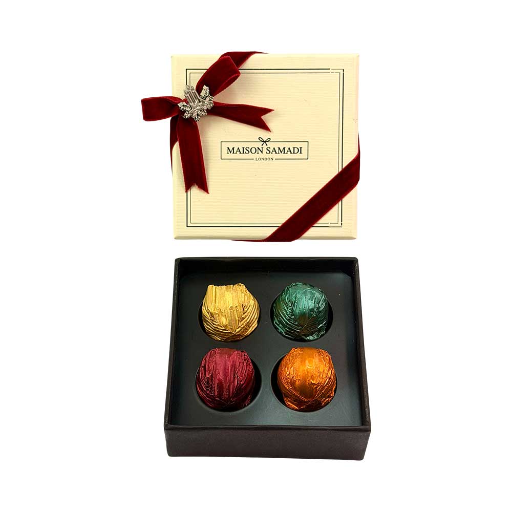 Luxury Assorted Truffles Gift Box Christmas, 4 pcs