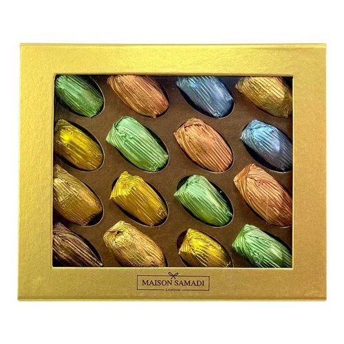 Assorted Chocolate Coated Stuffed Dates, 16 pc