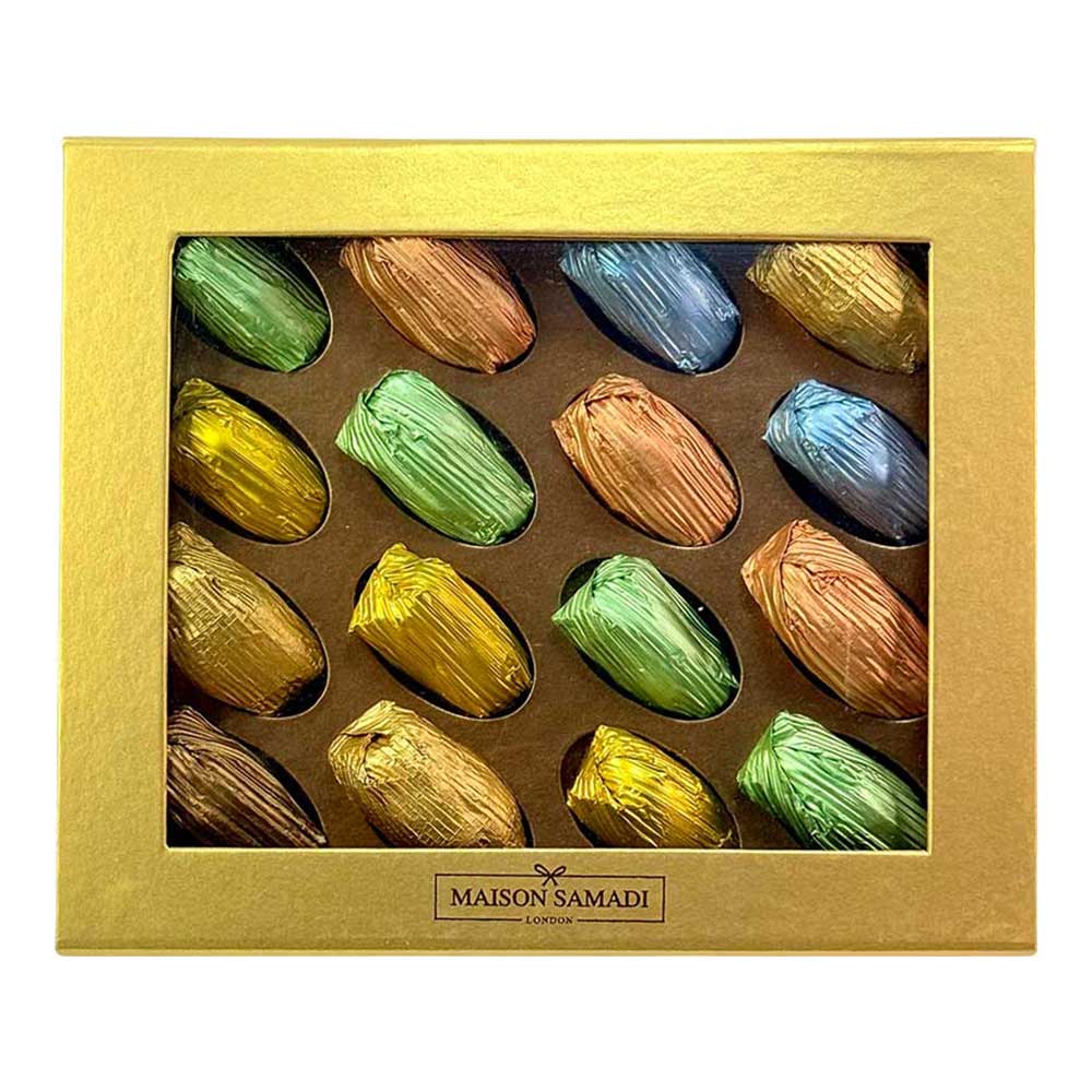Assorted Chocolate Coated Stuffed Dates, 16 pc