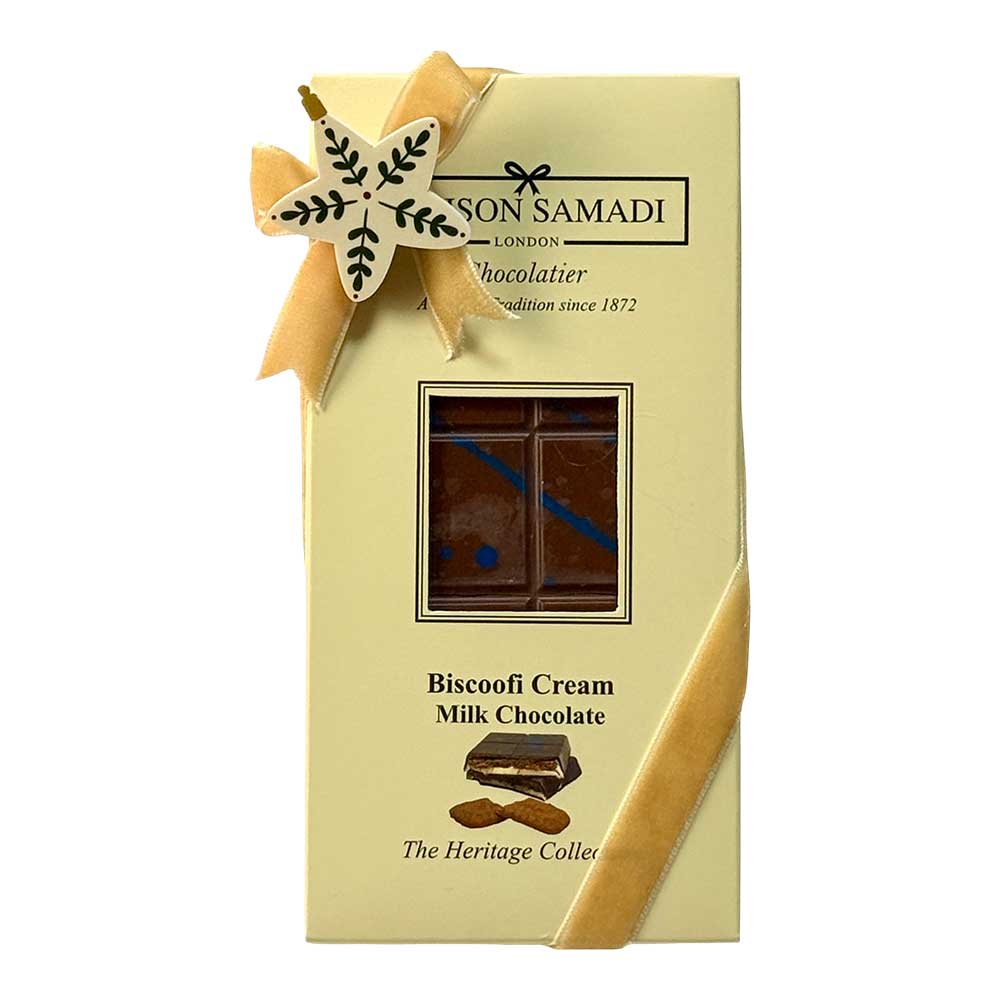 Biscoofi Cream Dubai Viral Style Milk Chocolate Bar, 165 g Christmas