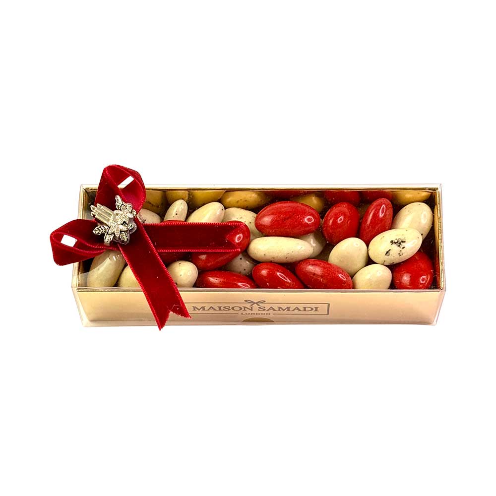 Chocolate Coated Almonds Christmas Gift Box, 135g
