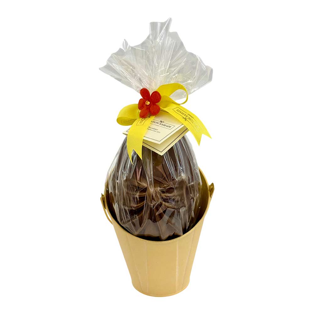 Large Easter Chocolate Egg with Bow Gift Bucket, 320g