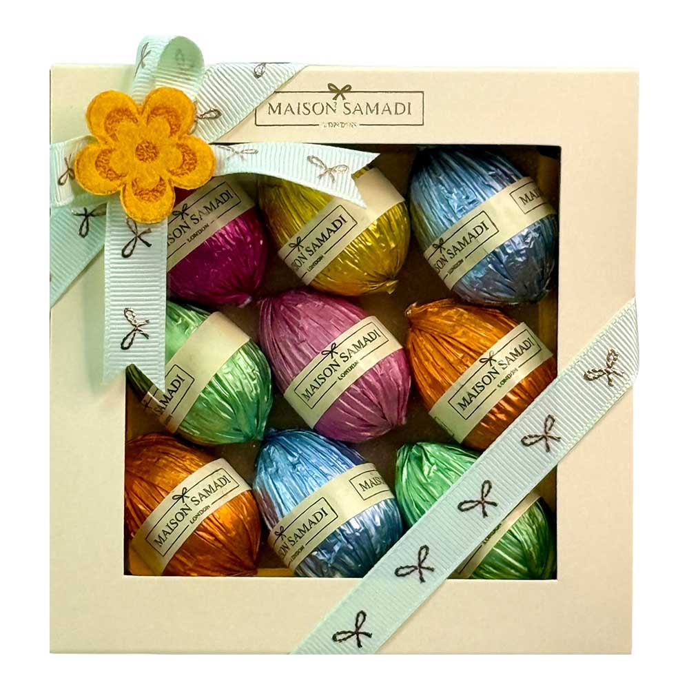 Assorted Easter Chocolate Eggs Gift Box, 9 pcs
