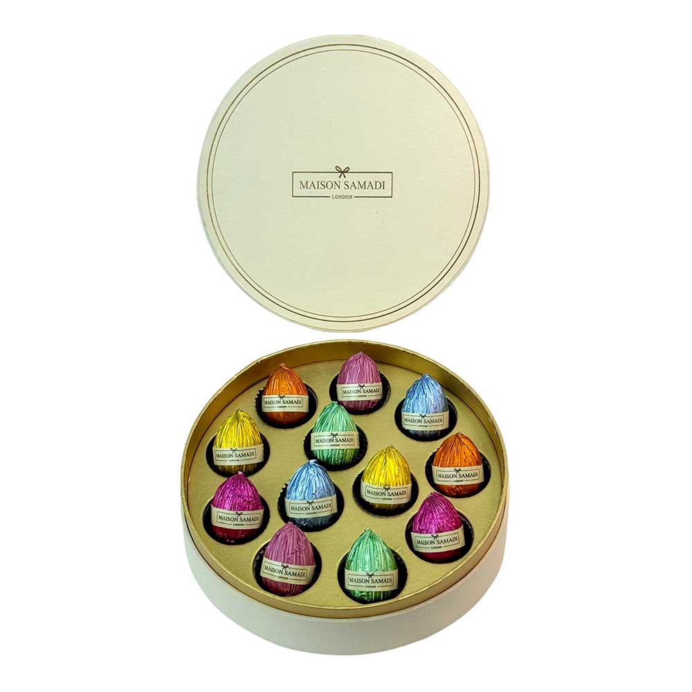 Assorted Easter Chocolate Eggs Gift Box, 12 pcs