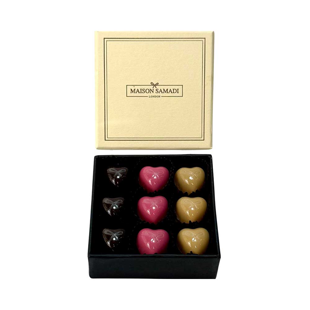 The Chocolate Melting Hearts Gift Box, 9 pcs
