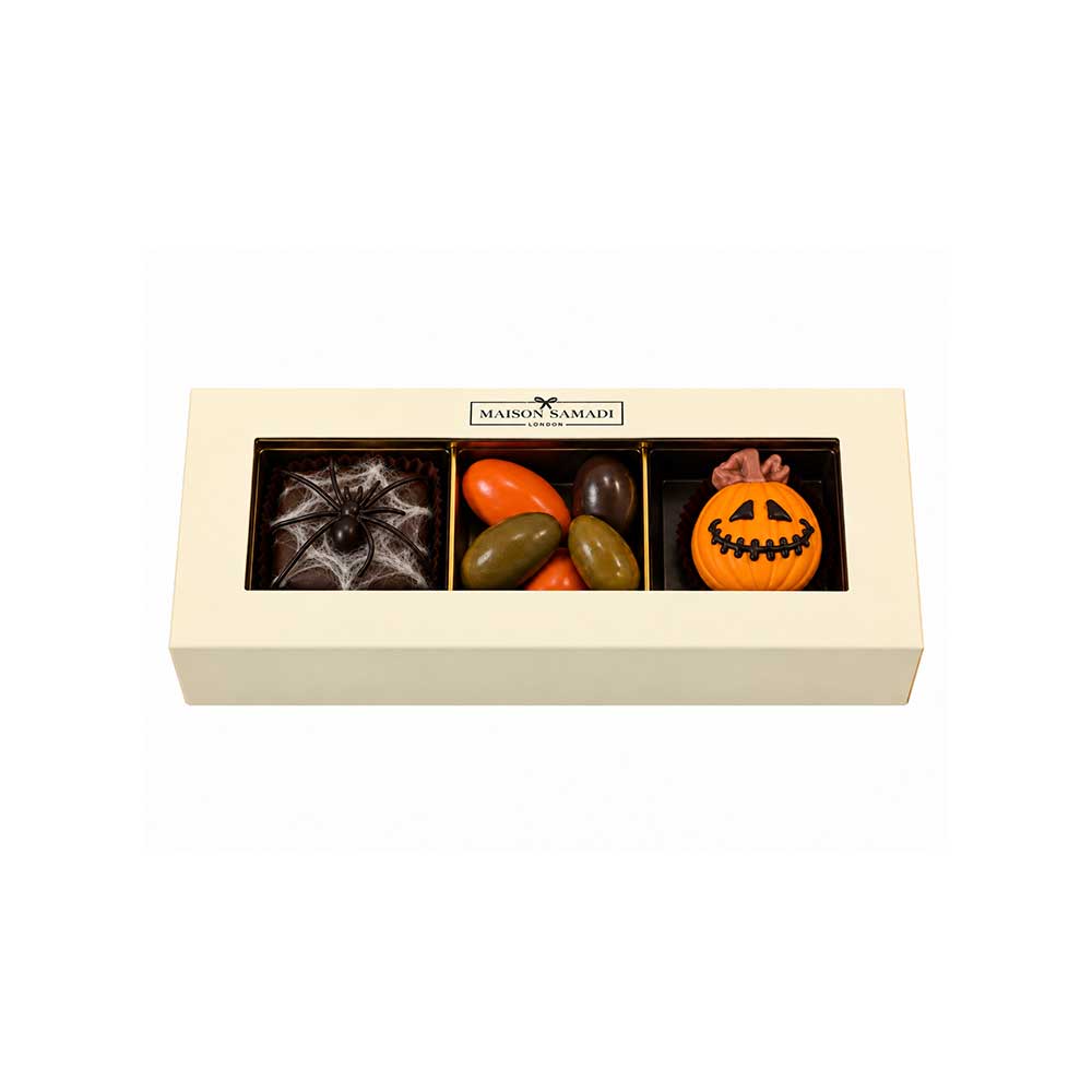 Halloween Chocolate Bites & Dragées | Maison Samadi - Halloween Heritage Chocolate Bites & Dragées Gift Box – 76g